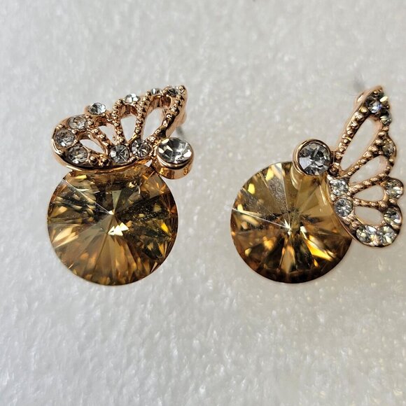 Butterfly Crystal Small Earrings - Picture 2 of 7